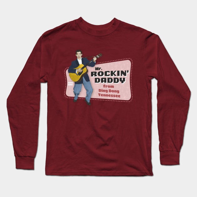 EDDIE BOND ROCKIN' DADDY Long Sleeve T-Shirt by Shockin' Steve